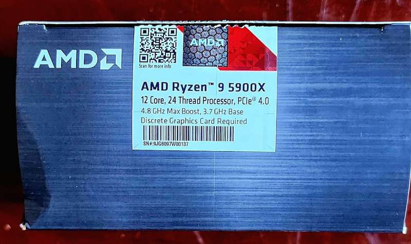 AMD Ryzen 9 5900X 12 Core / 24 Threads 3.7GHz (4.8GHz Boost) AM4 CPU