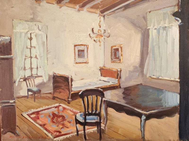 Phillip Terblanche Oil on board.