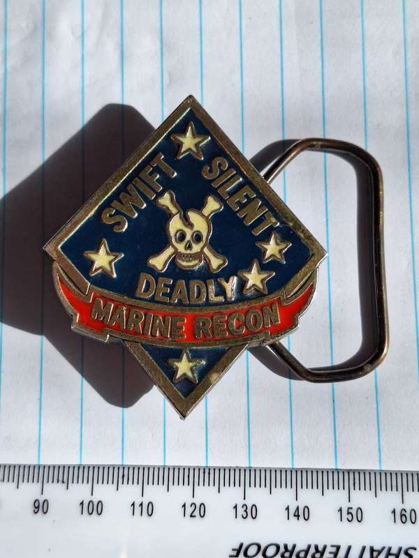 USA MARINE RECON Belt Buckle
