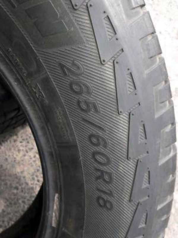 265/60/18 Michelin Lx Force. Still looking good