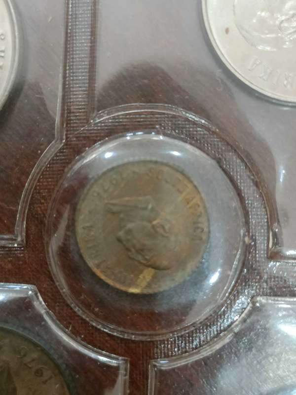 1976 South Africa Coin Set Uncirculated (1/2c - R1)