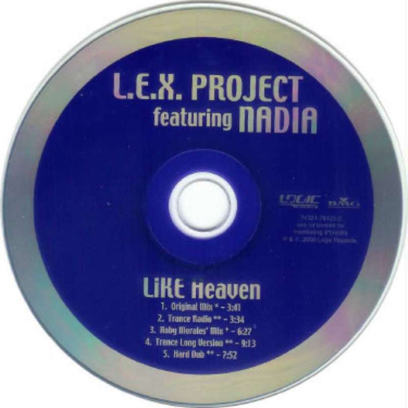L.E.X. Project Featuring Nadia  Like Heaven (2000, CD)