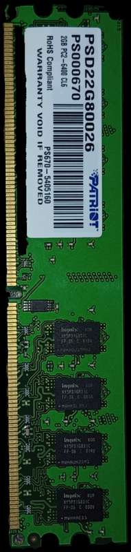 2GB DDR2 800MHZ DESKTOP MEMORY/RAM