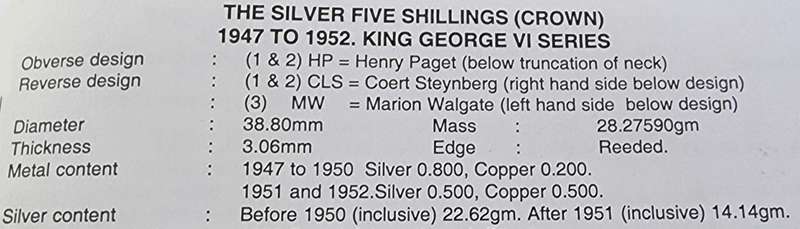 1948 Five Shillings