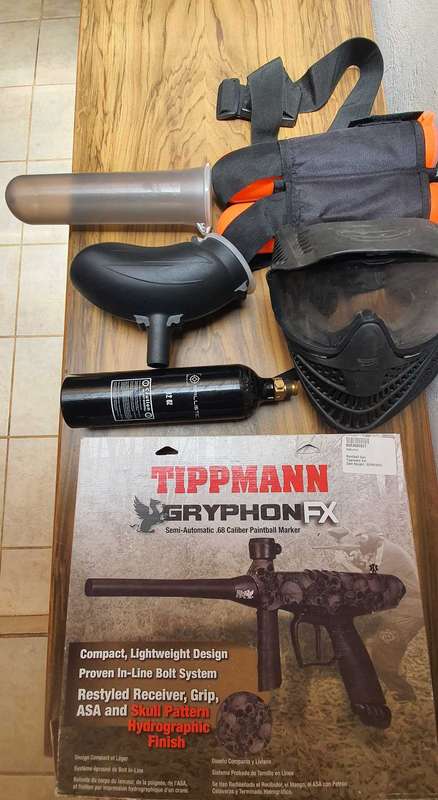 Tippmann gryphon FX skull Combo Paintball gun