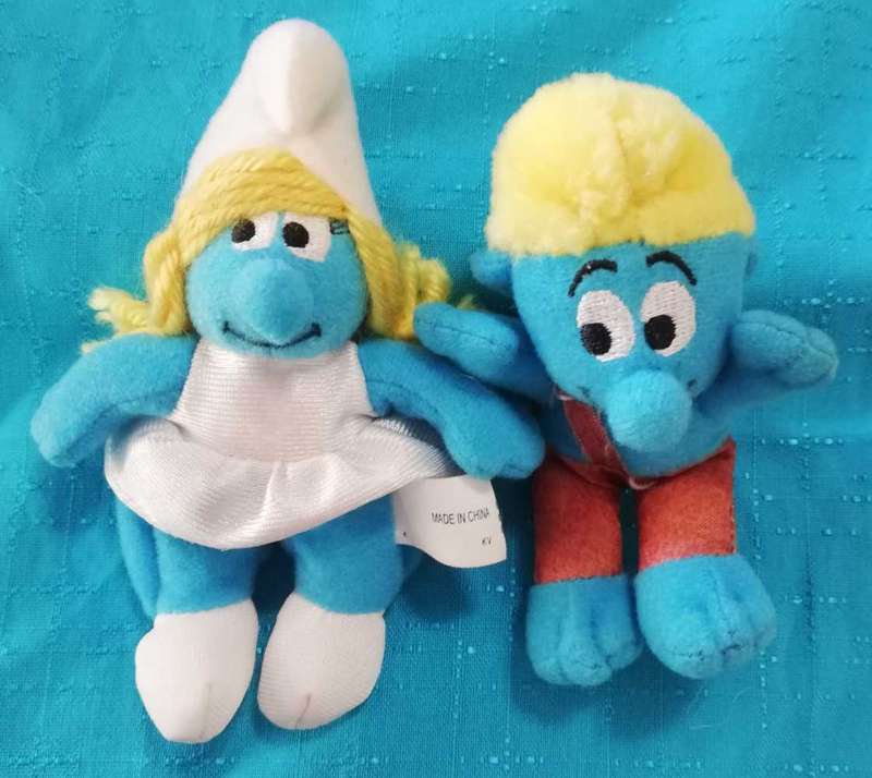 Vintage Smurfies from the McDonald's Happy Meal 2000 Smurf Calender Toys.