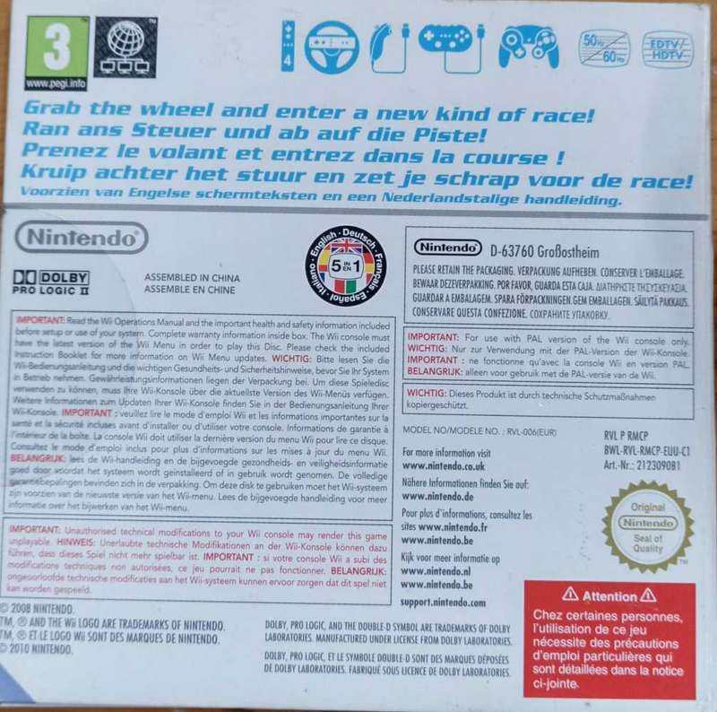 Mario Kart Wii includes Wii Wheel