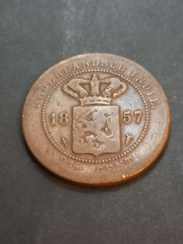 1857 Netherlandsch Indie 2 1/2 Cent