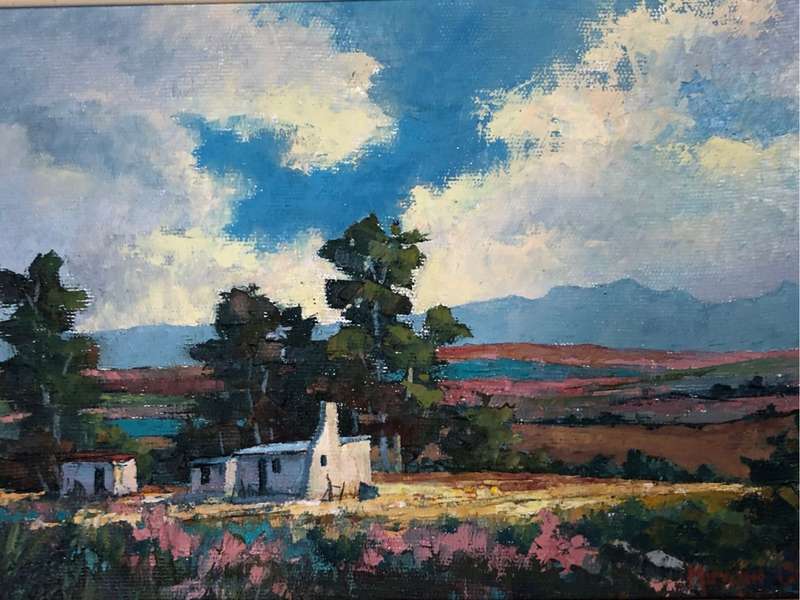 Miriam Carter ( SA 20th Century ) Stunning framed oil on board painting