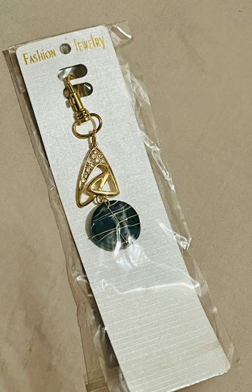 Bag charm black stone and diamante