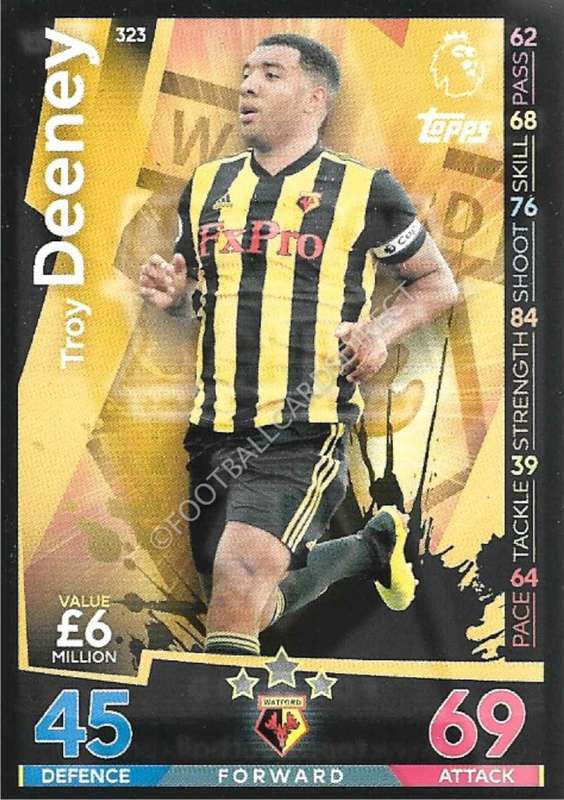 Troy Deeney base card 323 match attax premier league 2018/19