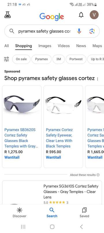 Pyramex Safety Glasses Cortez