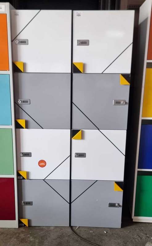 Employee Lockers with number lock mechanism.