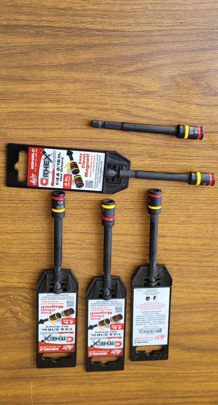 Magnetic High Quality (1/4 & 5/16) Inch Reversible Screw Driver Bits (BID PER PIECE)    LAST 2x