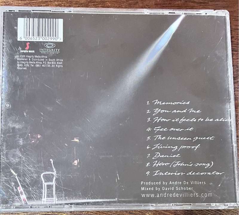 (autographed)  Andre de Villiers - Personal (2008, SARCD151)