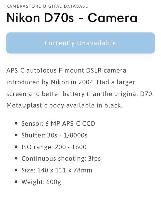Nikon DSLR body + Sigma 50-500mm f/4-6.3 EX DG HSM APO + NIKON D70S Dslr