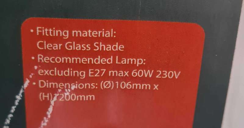 Italia Pendant Light. Clear ceiling hanging light