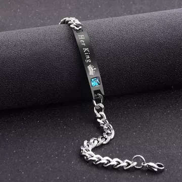 King and queen bracelet set