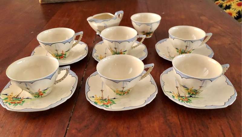 Art Deco demitasse teaset