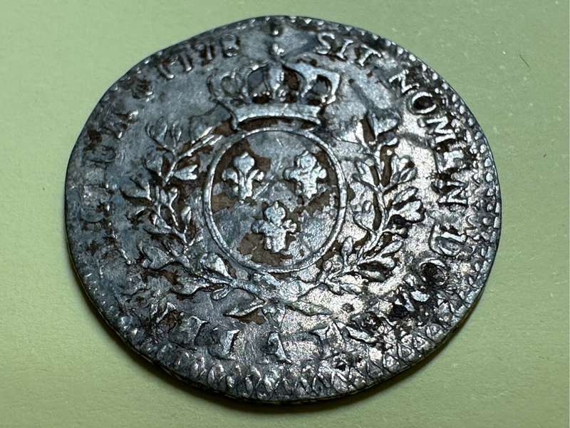 1/10 ecu Louis XVI 1778 French coin