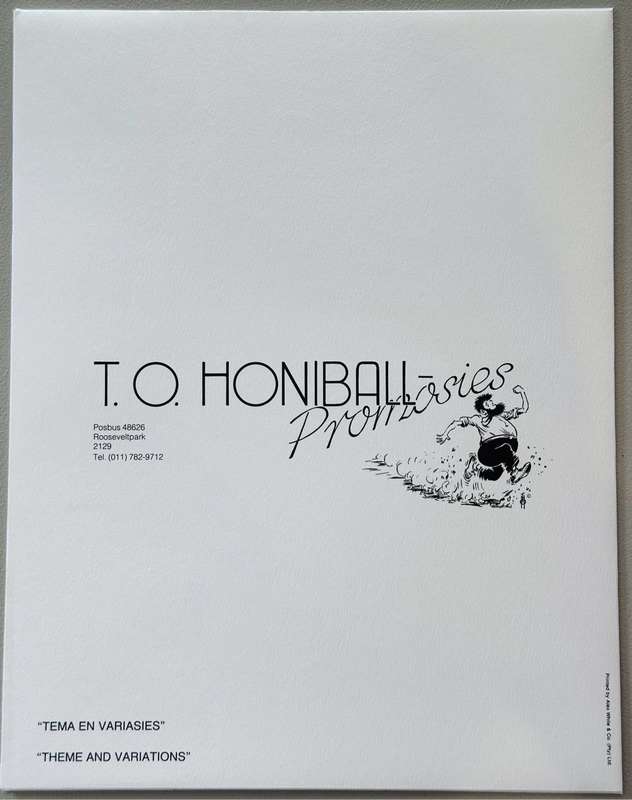 T.O. Honiball (1905 - 1990) Set of Five Lithographs `Adoons-Hulle` circa 1979
