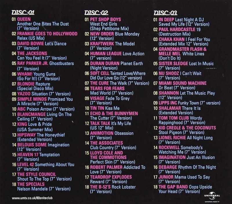 80s Niteclub - Big Hits From The 80s - In The Mix (3-CD)