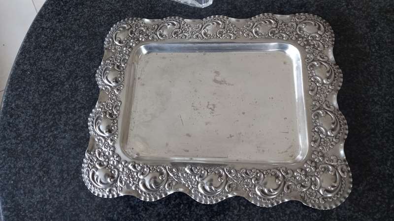 AWESOME  SILVER plated tray