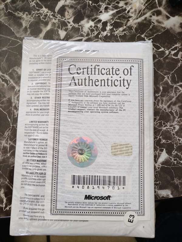 Ms dos 6.2 factory sealed
