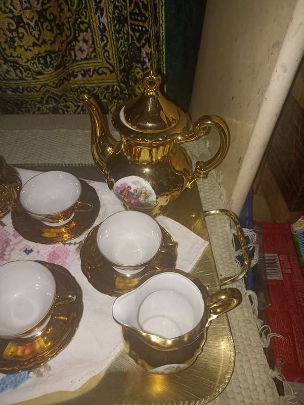 Eskay 22 carat gold plated teaset