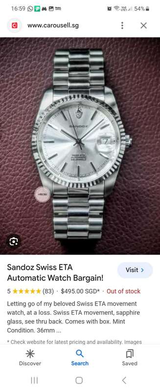 Vintage Sandoz Automatic Mens watch