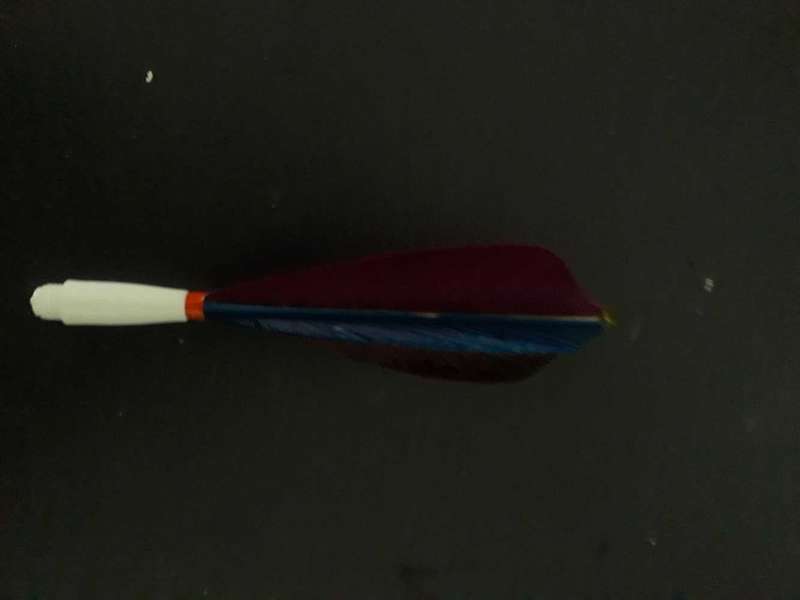 Feathered dart flights. Vintage