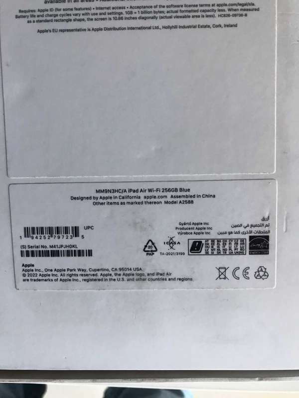 IPad 5th Gen brand new never been used 6months warranty