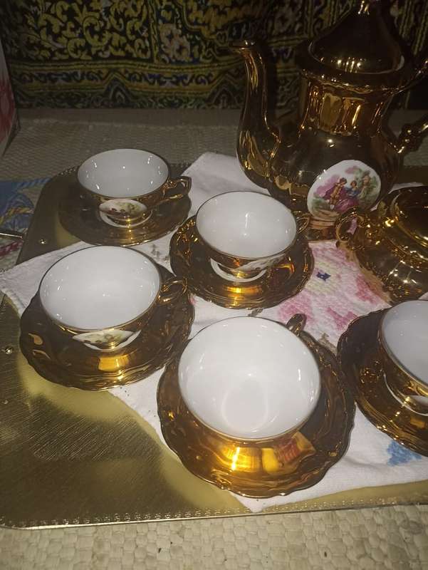 Eskay 22 carat gold plated teaset