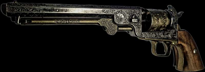 REPLICA DENIX .45 CIVIL WAR 1851 NAVY COLT REVOLVER ENGRAVED PISTOL 1040L