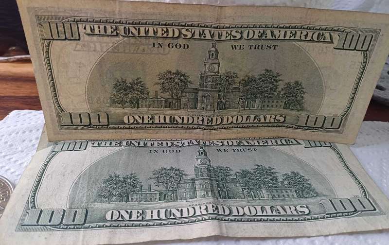 2x&100 Dollar notes up for grabs bid per note please