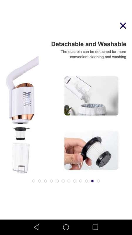 USB rechargeable vacuum cleaner