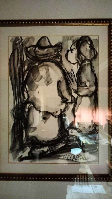 Frans Claerhout mixed media size 280mm x 200mm