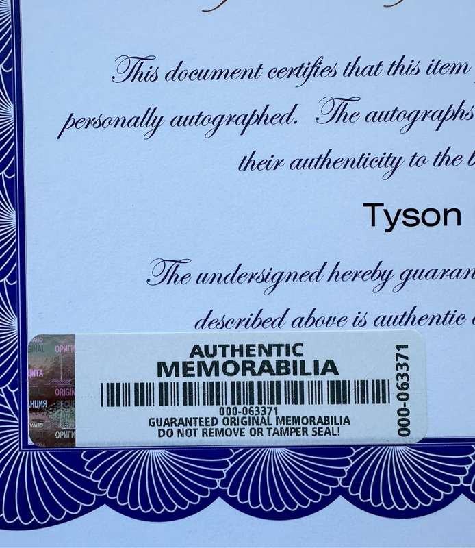 TYSON FURY -  AUTHENTIC AUTOGRAPH - 100% ORIGINAL - WITH COA