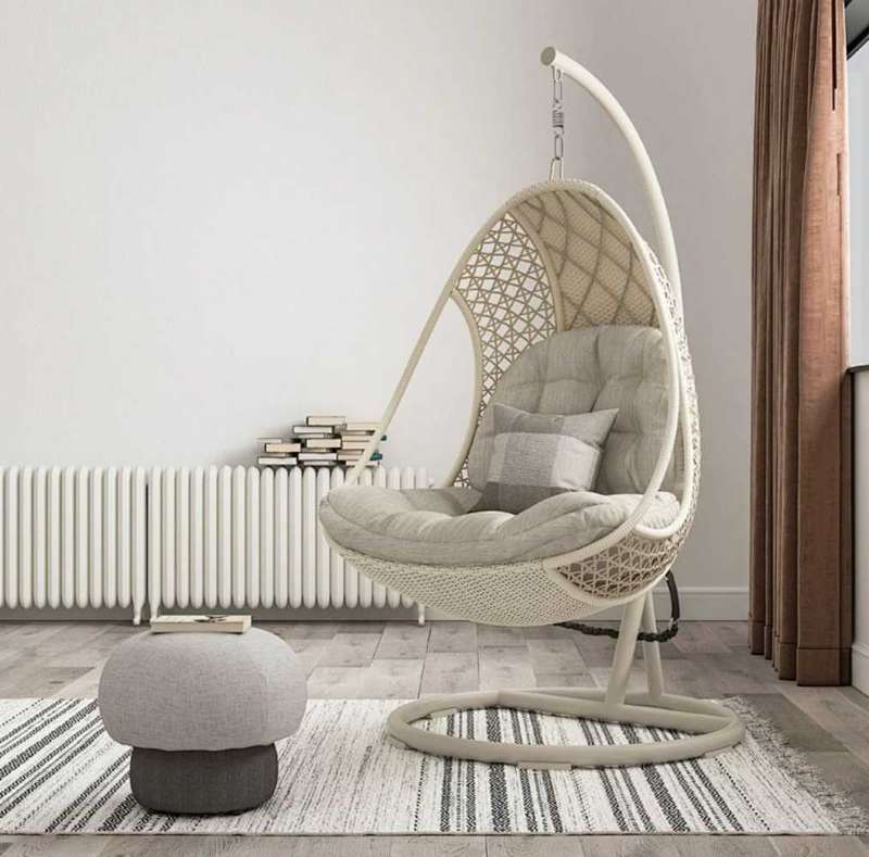 Boho Nordic Indoor Outdoor Swing Eggshaped Patio study Lounge Decor Swing Chair