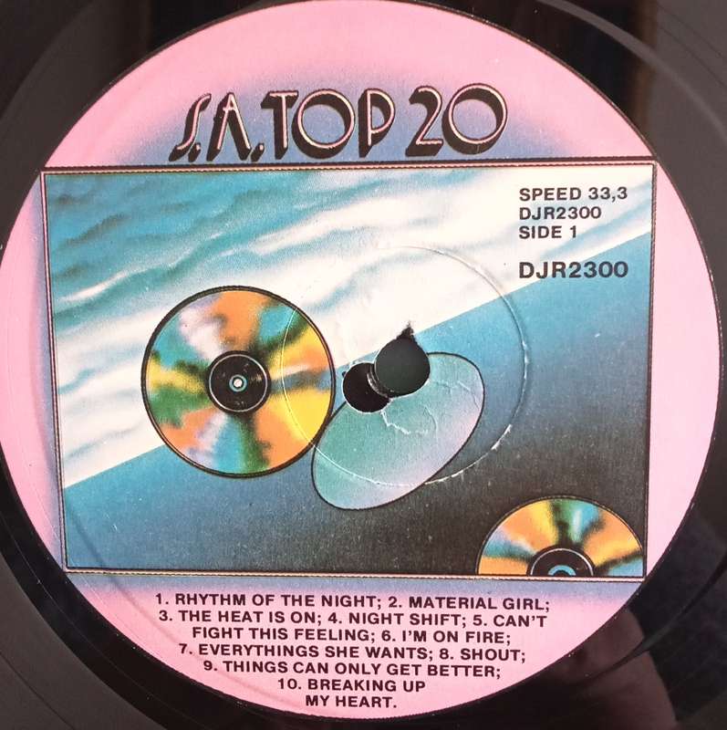 SA TOP 20 LP VINYL RECORD 1985