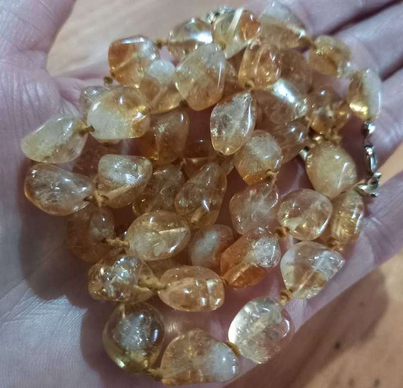 Vintage Citrine Necklace and Earrings