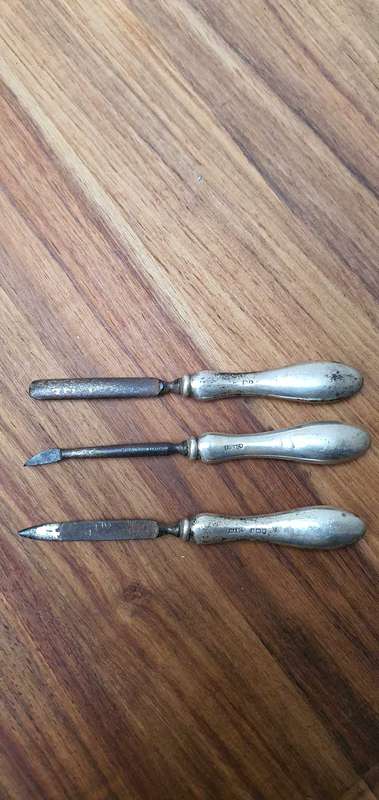 Rare Birmingham Silver Manicure set..