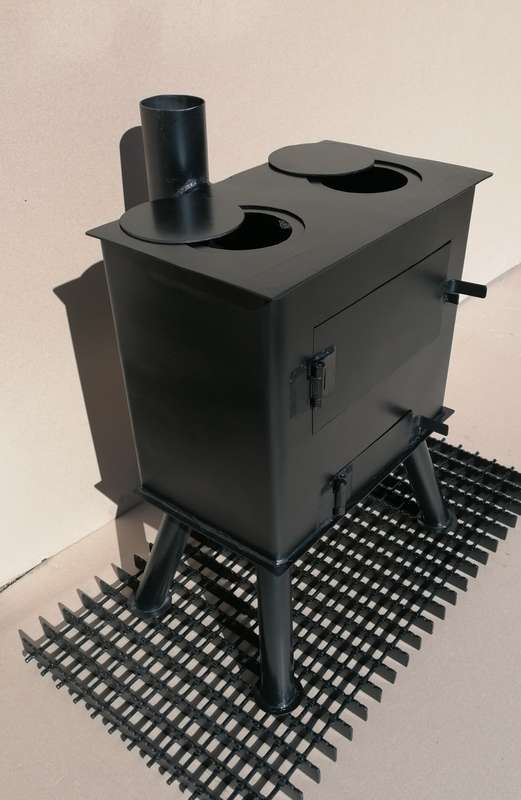 2 plate coal stove fire place