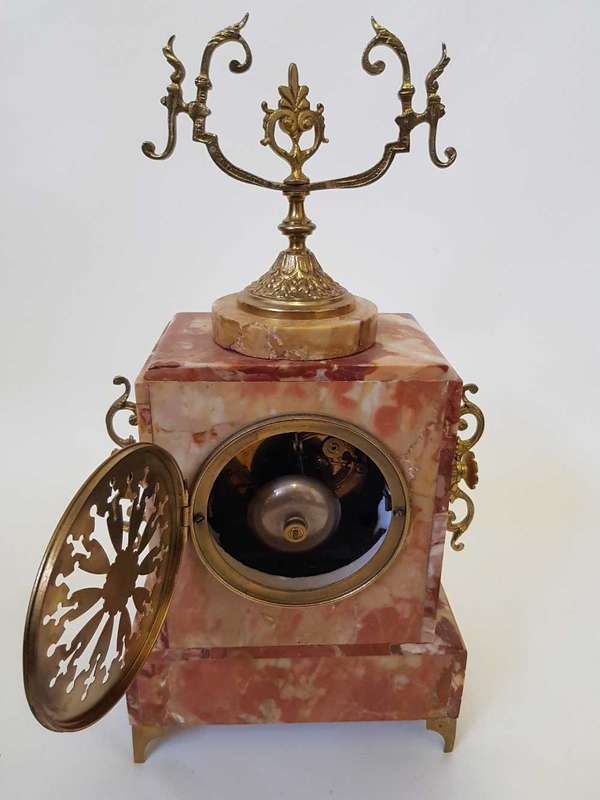 Mantle clock & candelabra set