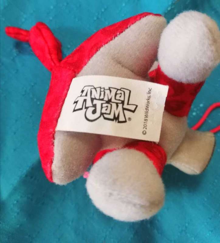 Animal Jam red little Monkey McDonald's soft toy. 9cm.