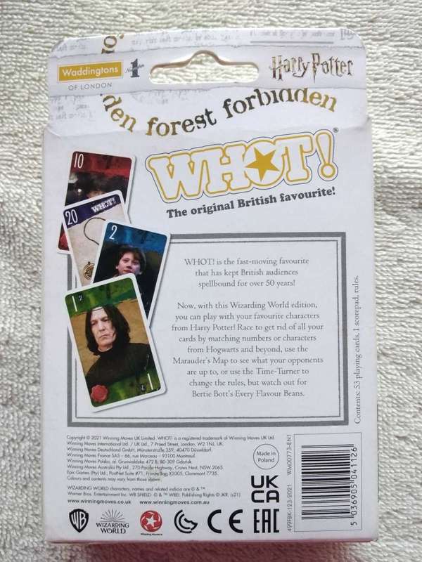 Harry Potter Whot card game