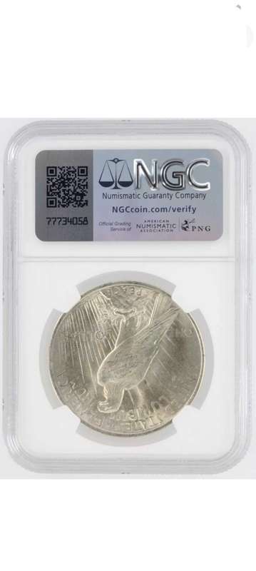 1922 Silver Peace Dollar. Philadelphia. NGC MS63