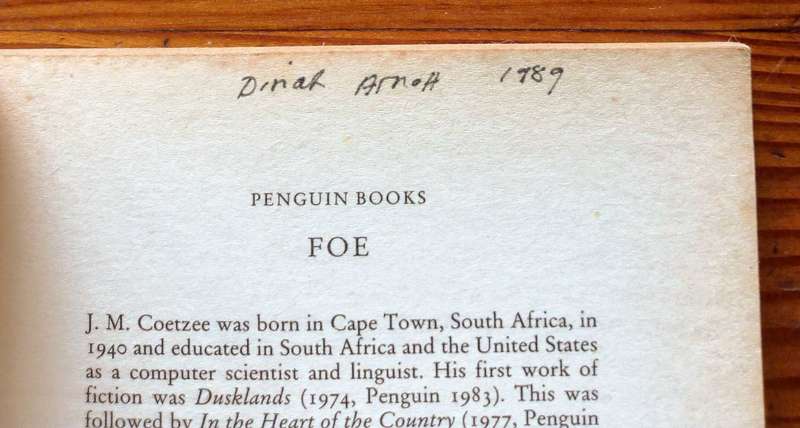 Foe by J.M. Coetzee