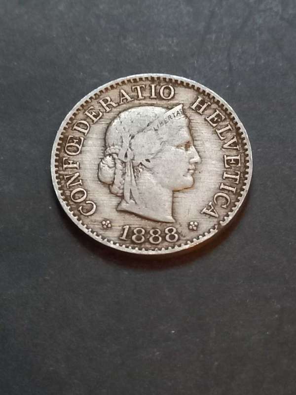 1888 Switzerland 5 Rappen