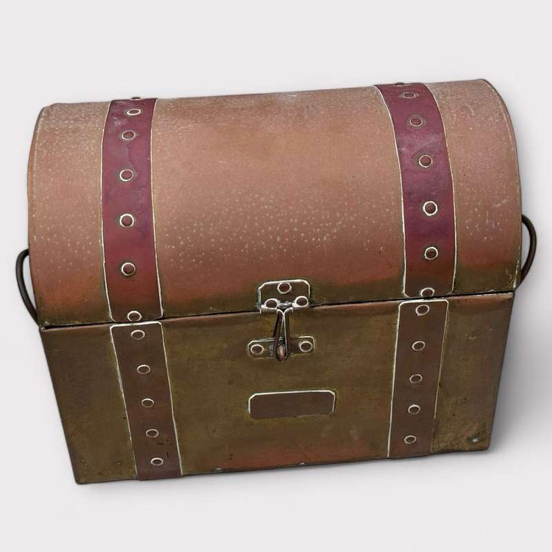 Antique Brass & Copper Chest